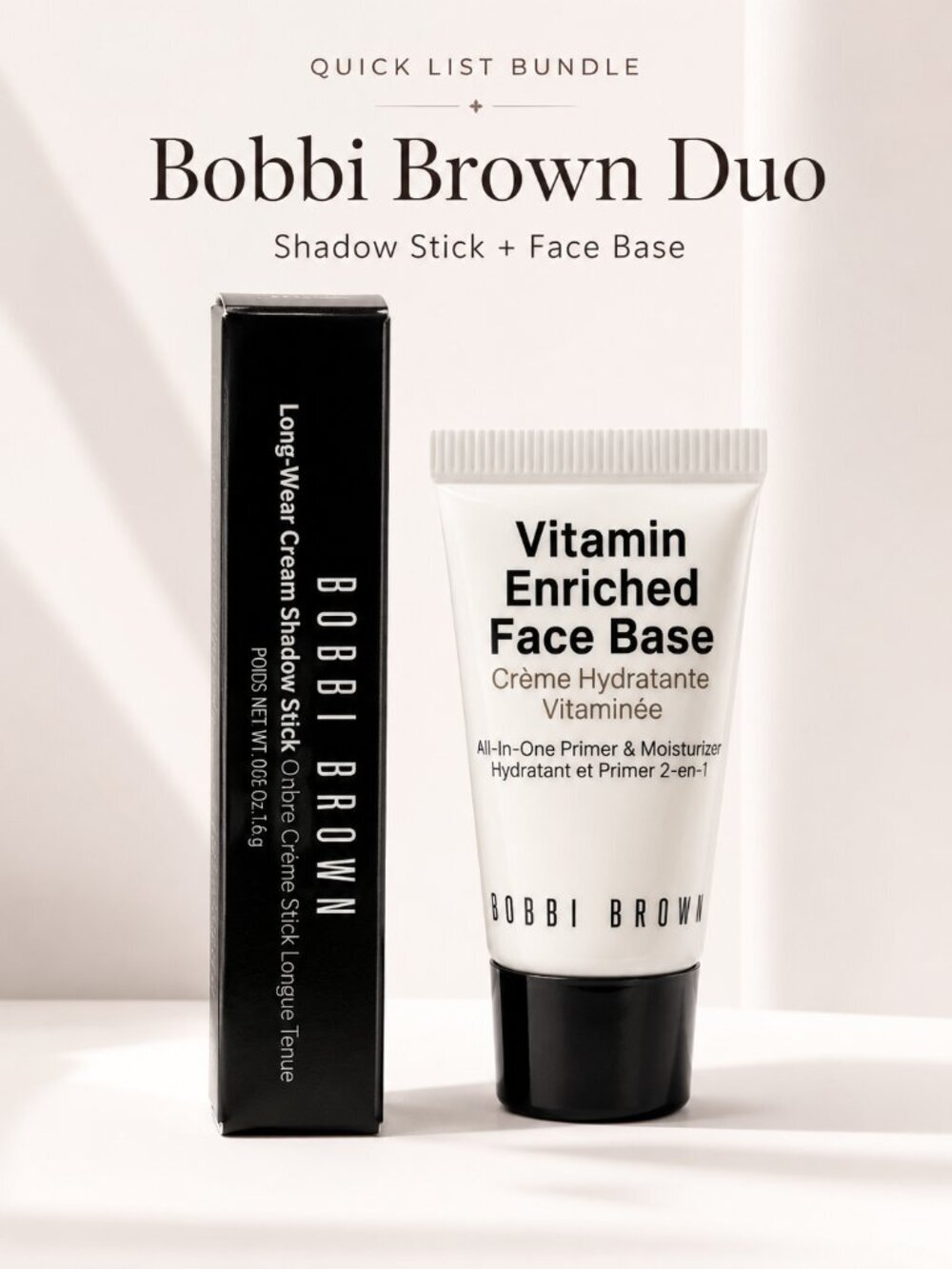 Bobbi Brown Shadow Stick + Vitamin Face Base Mini Bundle